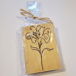 Hero Arts Flourish Lily Rubber Stamp Wood Block Flower K4996 Unused 2008 Easter